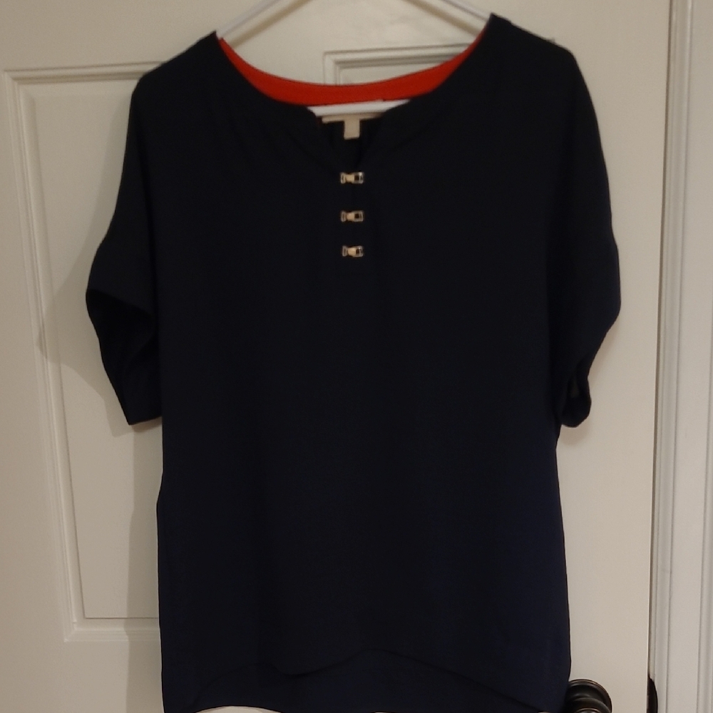 Banana Republic Navy Blue Women's Top, Sz L